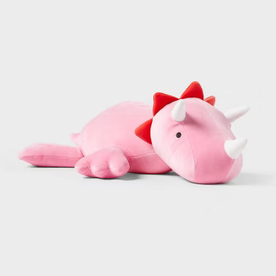 Dinosaur Weighted Plush Kids' Throw Pillow Bright Pink - Pillowfort™ | Target