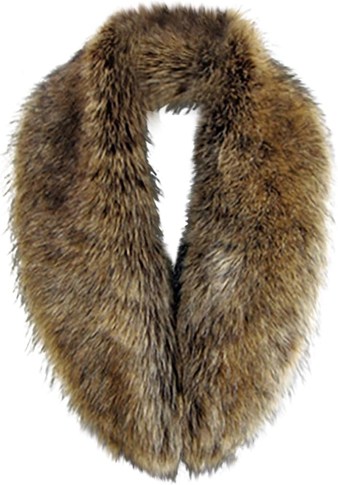 Men's Women's Faux Fur Collar Scarf Wrap Ladies Winter Neck Warmer Collar Scarf Stole Shawl Plush... | Amazon (US)