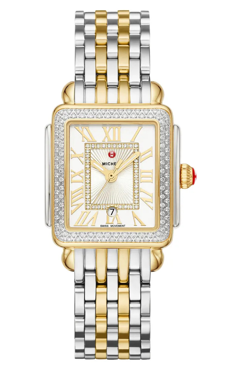 MICHELE Deco Diamond Watch Head & Bracelet, 29mm | Nordstrom | Nordstrom