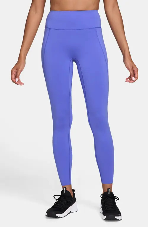 Nike Universa Medium-Support High-Waisted Pocket 7/8 Leggings in Sapphire at Nordstrom, Size Small | Nordstrom