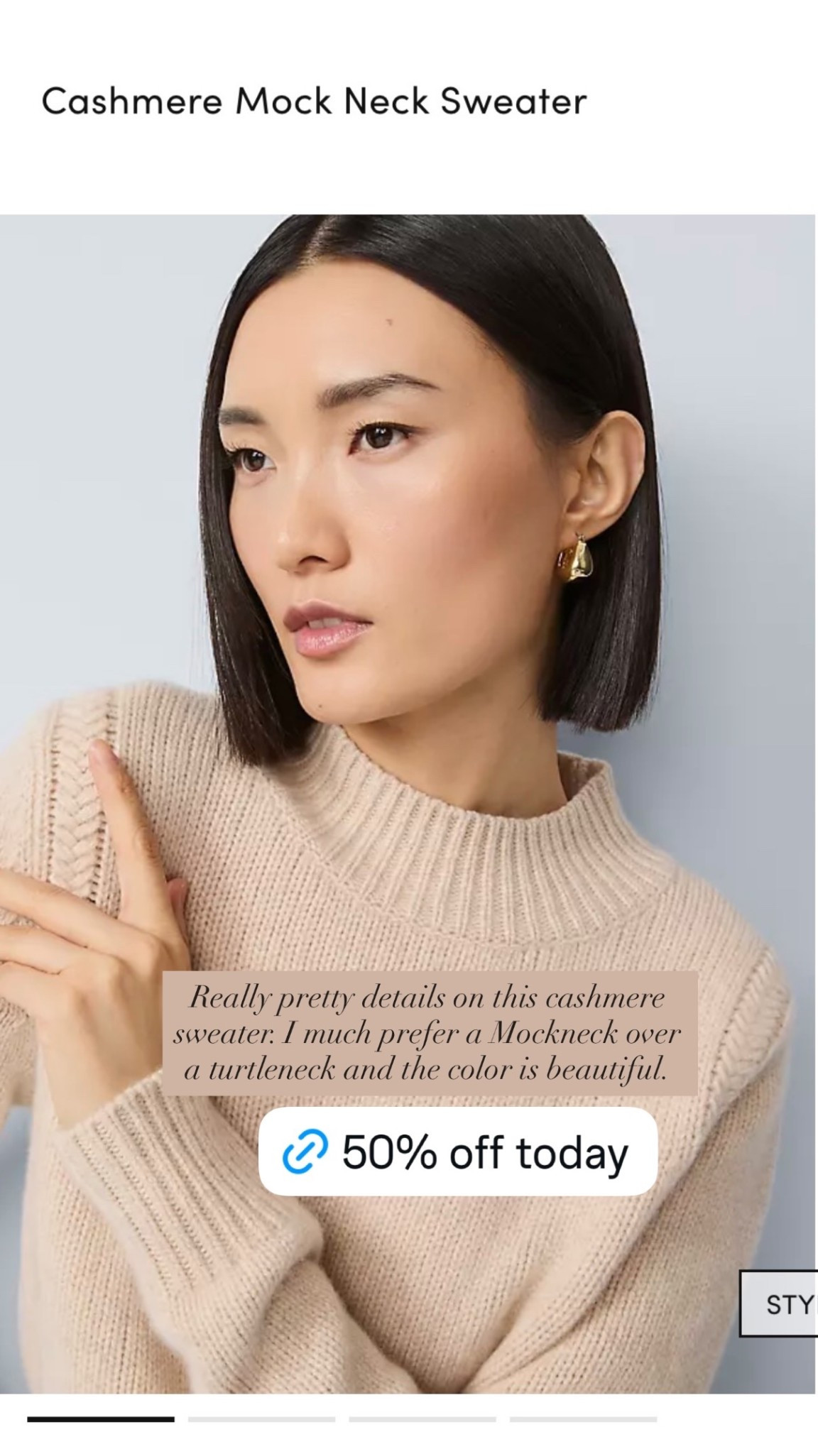 Cashmere Mock Neck Sweater by Ann Taylor on sale now!

#cashmeresweater
#classicstyle
#wintersweater
#holidaysweater
#beigesweater

#LTKHoliday #LTKGiftGuide #LTKSaleAlert