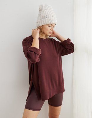 Aerie Oversized Coziest Desert Sweatshirt | American Eagle Outfitters (US & CA)