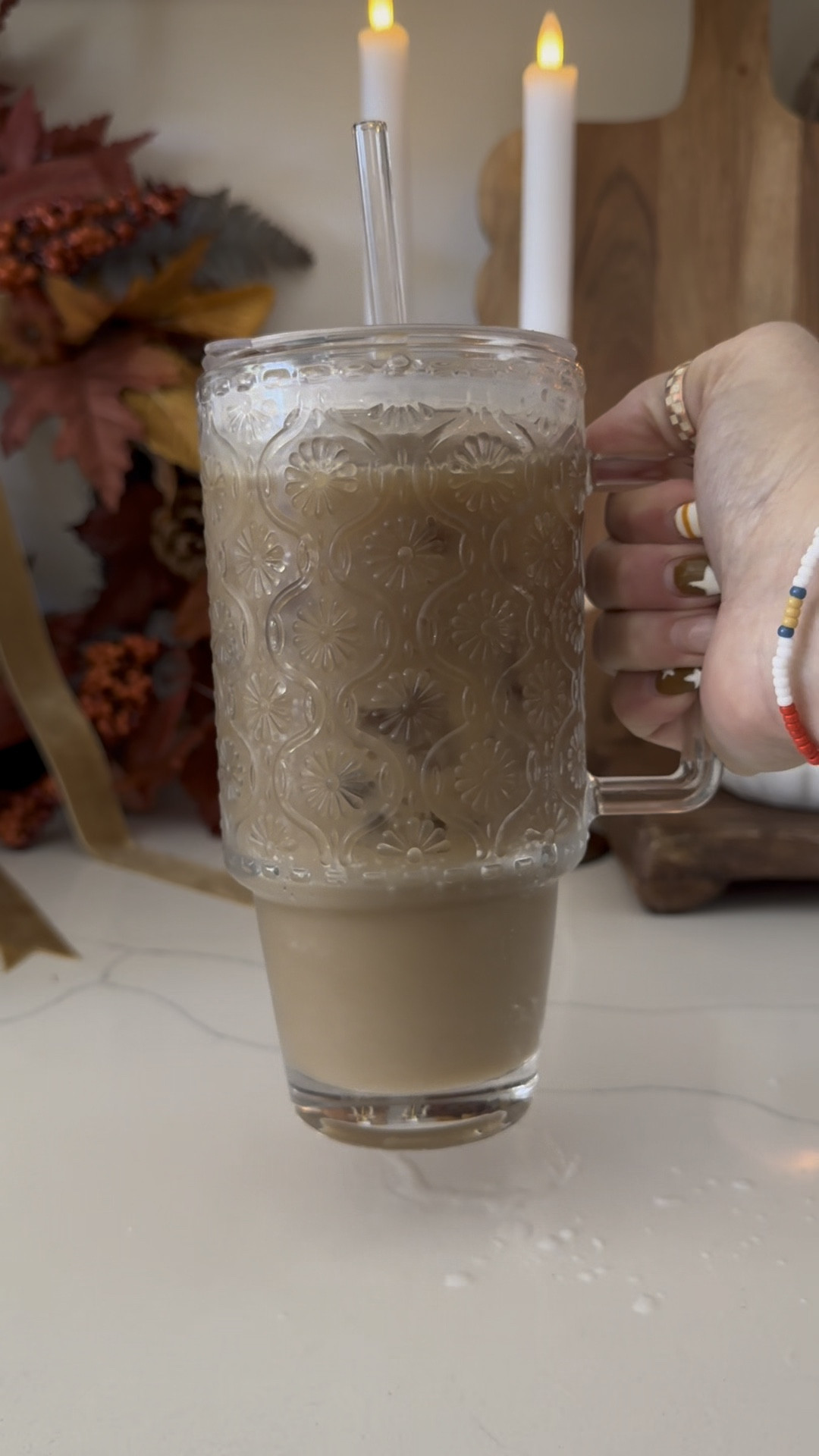 Making my favorite dirty soda recipe in the cutest glass floral tumbler 🩷 This combo hits every craving — caramel sugar-free syrup, vanilla sugar-free syrup, creamy sugar-free creamer and ice-cold Diet Coke! ☁️✨ The tumbler comes with a handle, lid, and glass straw — perfect for mixing up your own at home. Affordable, aesthetic, and reusable!

#LTKHome #AmazonFinds #DirtySodaRecipe #GlassTumbler #FloralCups #HomeDrinkBar #ZeroSugarDrinks #AestheticCups #Drinkware #AmazonKitchen #CottagecoreHome

Keywords: dirty soda recipe, sugar-free caramel syrup, sugar-free vanilla syrup, creamy diet coke recipe, glass floral tumbler, handled glass cup with lid, aesthetic drinkware, reusable straw cup, Amazon kitchen finds, Lolly Jane 

#LTKFindsUnder50 #LTKHome #LTKFindsUnder100