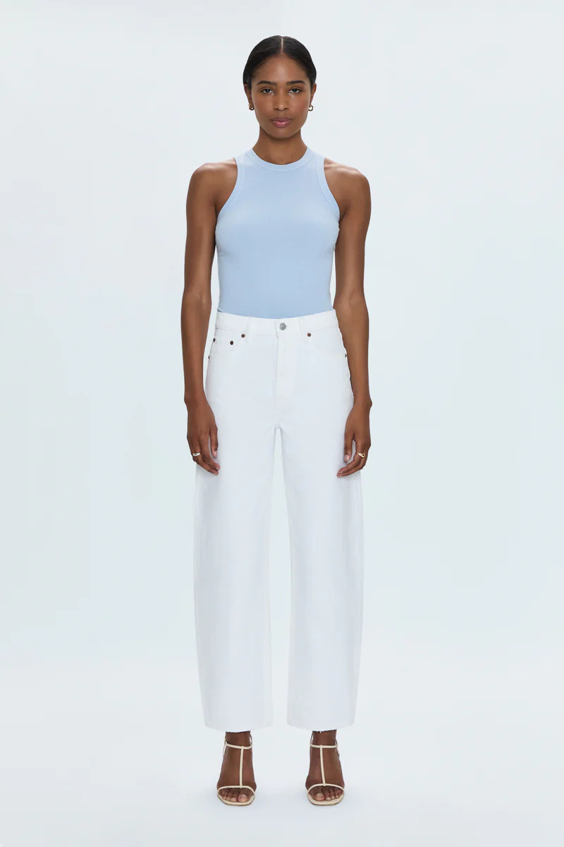 Wes High Rise Barrel Jean - Vivid White | Pistola Denim