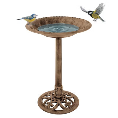 Nature Spring Resin Birdbath - Antique Bronze Finish | Target