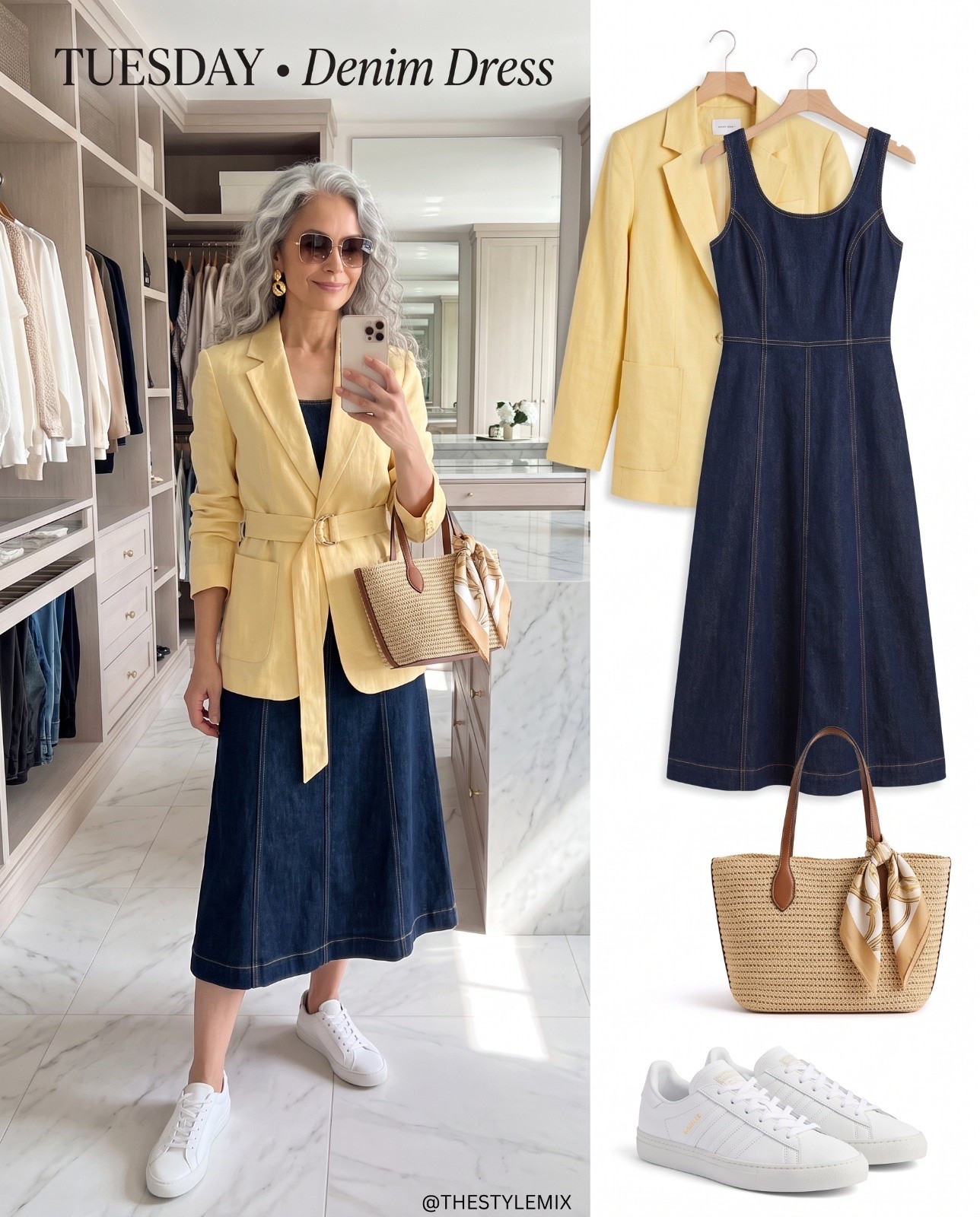 Smart Casual Work Outfit with denim midi dress and blazer: Fall  Outfits Women, Teacher outfit, Summer/ Fall outfit style over 40, business casual outfits, Smart Casual Work outfits 

 #LTKSummer #LTKVacation 
#LTKPlusSize #LTKTall
#LTKPetite #LTKBump
#LTKmomlife #LTKOver40
#LTKMidsize #LTKvlog
#LTKgrwm #LTKootd
#LTKdayinmylife
#LTKSaleAlert 
#LTKSeasonal #LTKmomlife

Fall outfit, Winter outfit, Fall fashion, Winter style, Cozy style, Sweater weather, Neutral outfit, Everyday style, Casual chic, Layered outfit, Fall capsule wardrobe, Elevated basics, Knit sweater, Oversized cardigan, Leather jacket outfit, Trench coat outfit, Wide-leg jeans, Straight-leg denim, Faux leather leggings, Knee-high boots, Ankle boots, Loafers, Coffee run outfit, Date night outfit, Mom style, Affordable fashion, Amazon fashion, Walmart fashion, Target style, Quiet luxury, Old money aesthetic, Chic style, Timeless fashion, Classic wardrobe, Effortless style, Fall wardrobe, Winter wardrobe

#LTKStyle, #LTKFashion, #LTKFinds, #LTKSeasonal, #FallFashion, #WinterStyle, #FallOutfit, #WinterOutfit, #FallStyle, #CozyStyle, #SweaterWeather, #NeutralStyle, #CapsuleWardrobe, #EverydayStyle, #CasualChic, #LayeringSeason, #BootSeason, #DenimStyle, #EffortlessStyle, #FashionInspo, #OOTD, #StyleInspiration, #ChicStyle, #AffordableFashion, #AmazonFashion, #TargetStyle, #WalmartFashion, #FallWardrobe, #WinterWardrobe, #CozyVibes

#LTKxMadewell #LTKWorkwear #LTKTravel