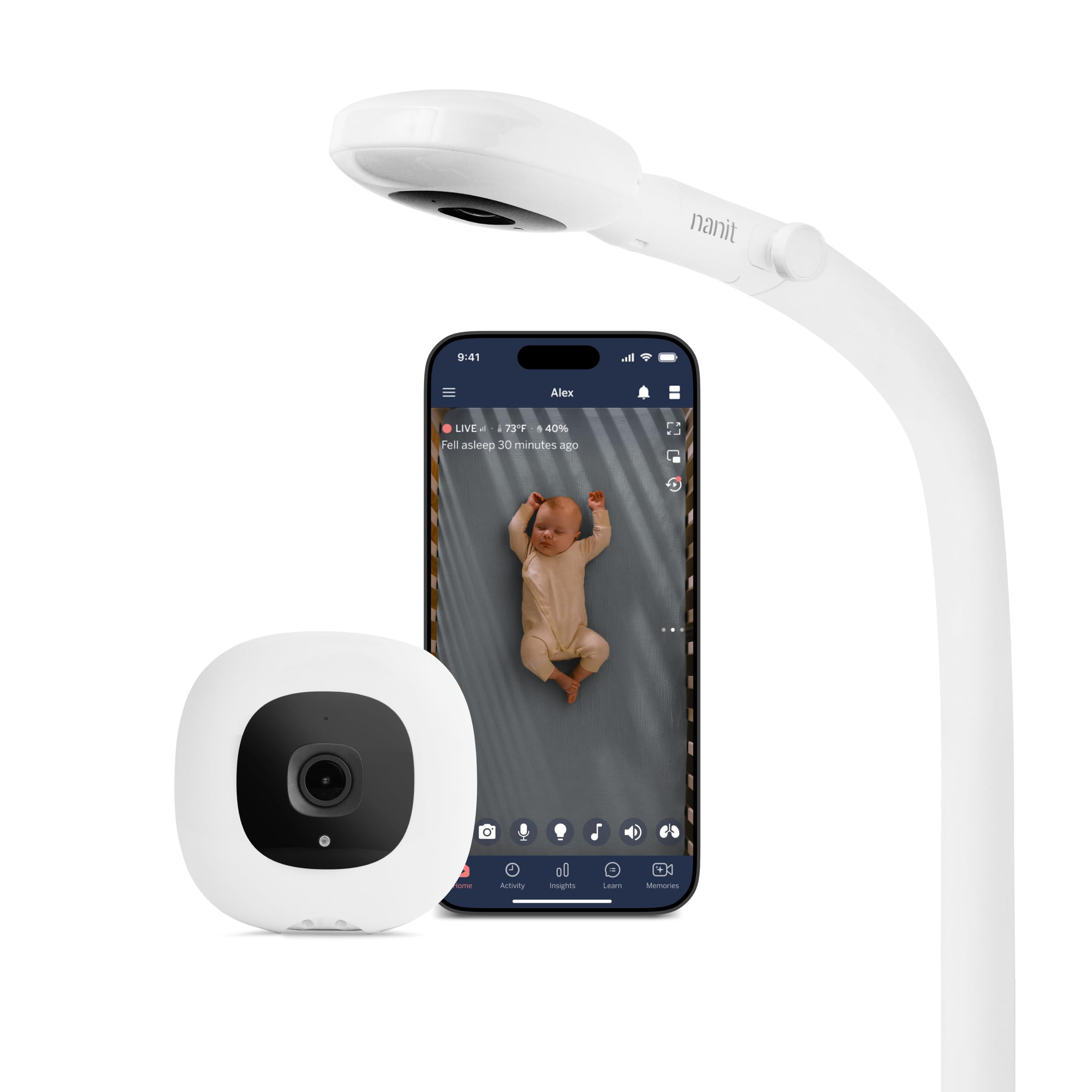 Nanit Pro Smart Baby Monitor - 1080p Wi-Fi Video Camera, 2-Way Audio, See Your Baby from Anywhere... | Amazon (US)