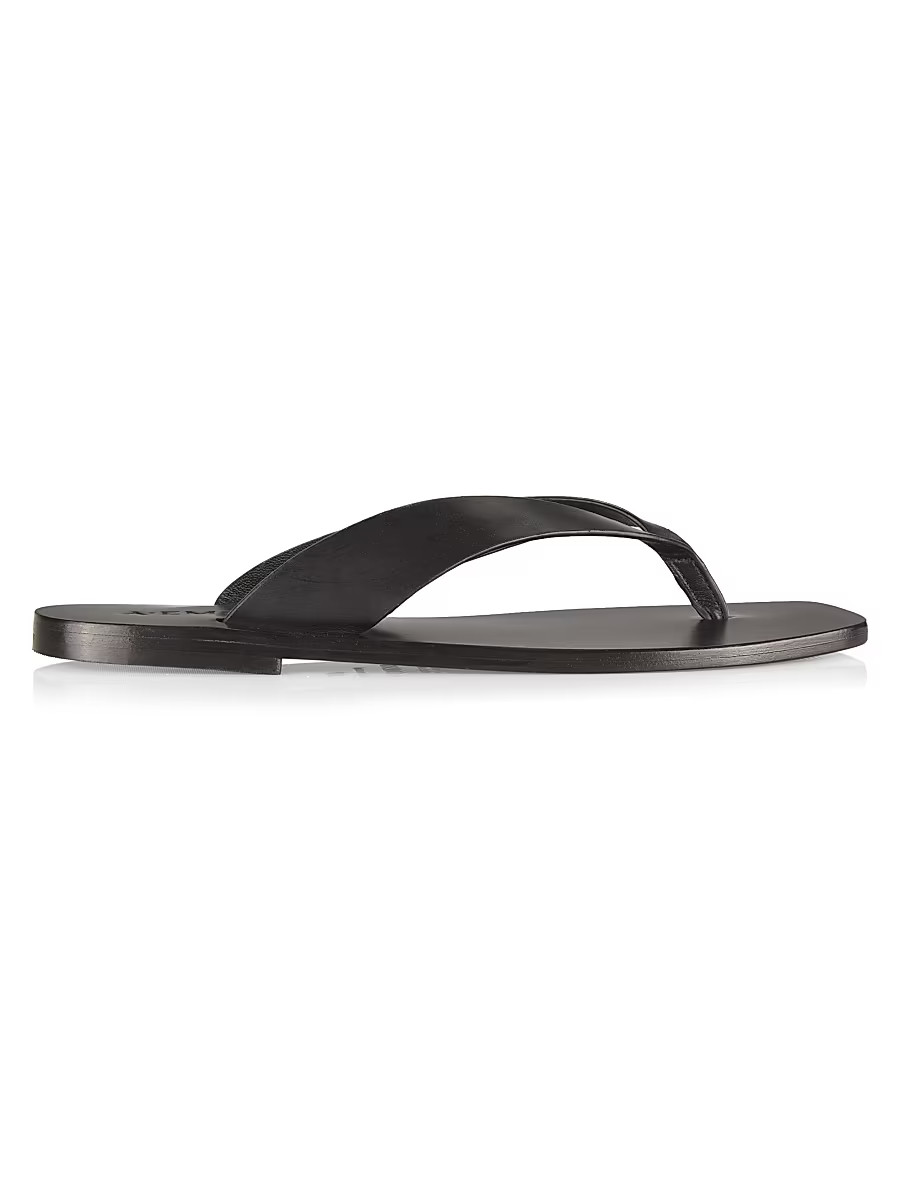 Women's Kinto Leather Flip-Flops - Black - Size 9 | Saks Fifth Avenue