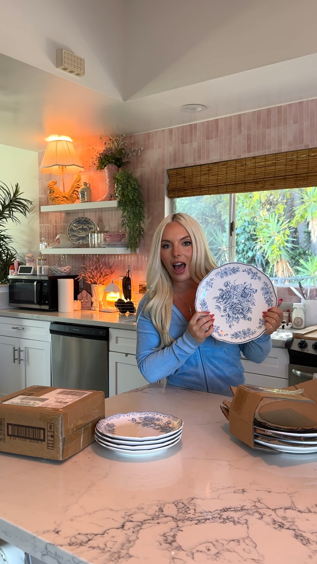 Some of the blue ones are out of stock, but you can’t buy the plates and bowls separately and most of them are still in stock! Also, I bought a Dutch oven, a baking pan and a picture as well in the same design and I love all of them. I link them below as well linked to all the other colors they have! 🤍