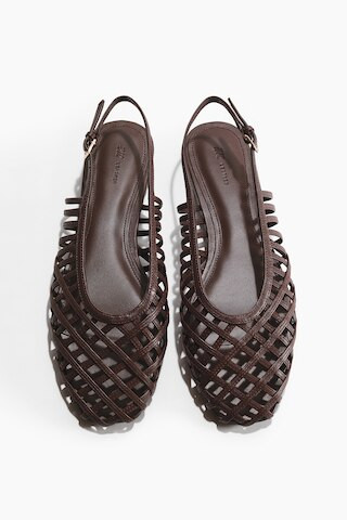 H & M - Leather Slingbacks - Dark Brown | H&M (US + CA)