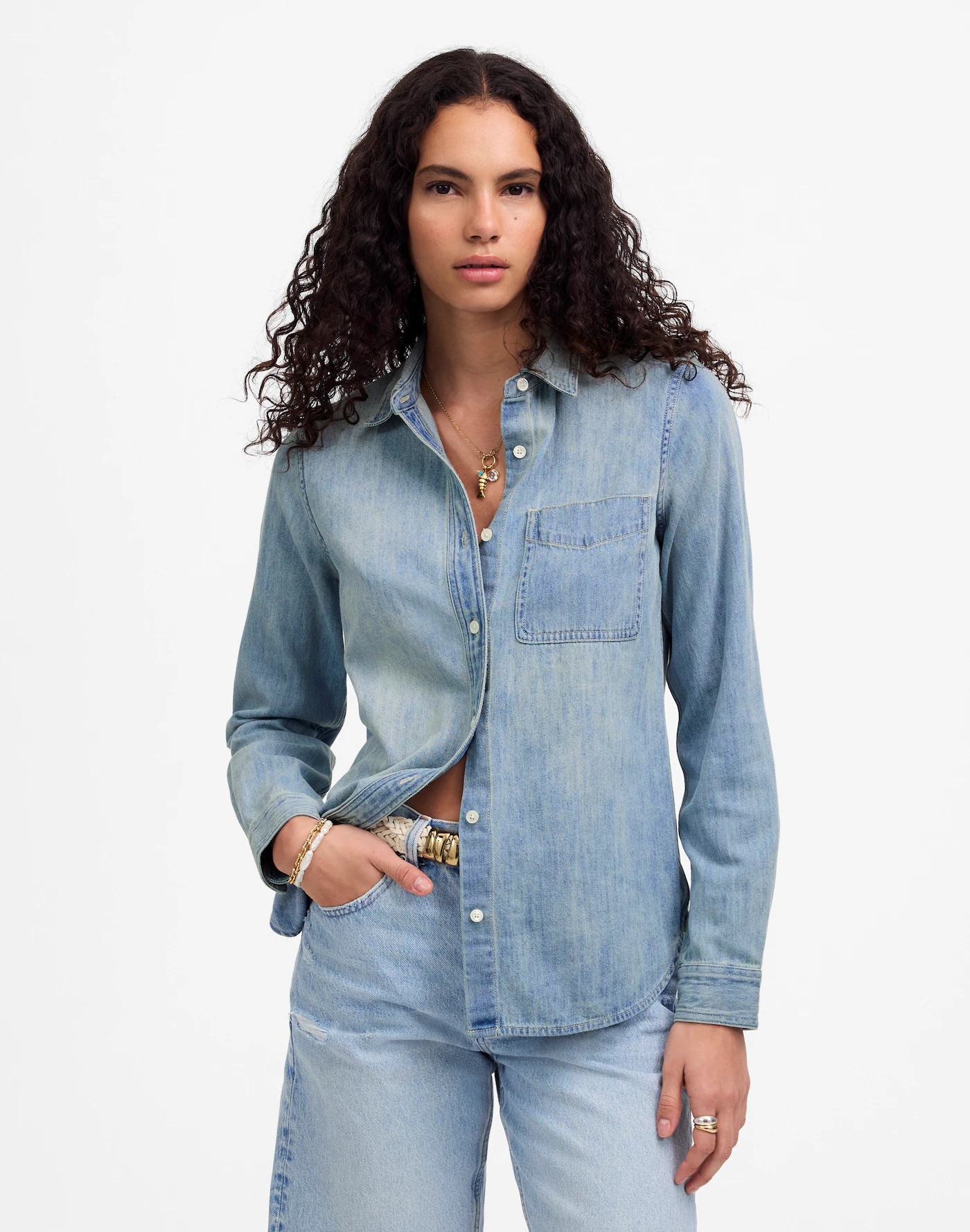 Shrunken Denim Shirt in Kelleyville Wash | Madewell | Madewell