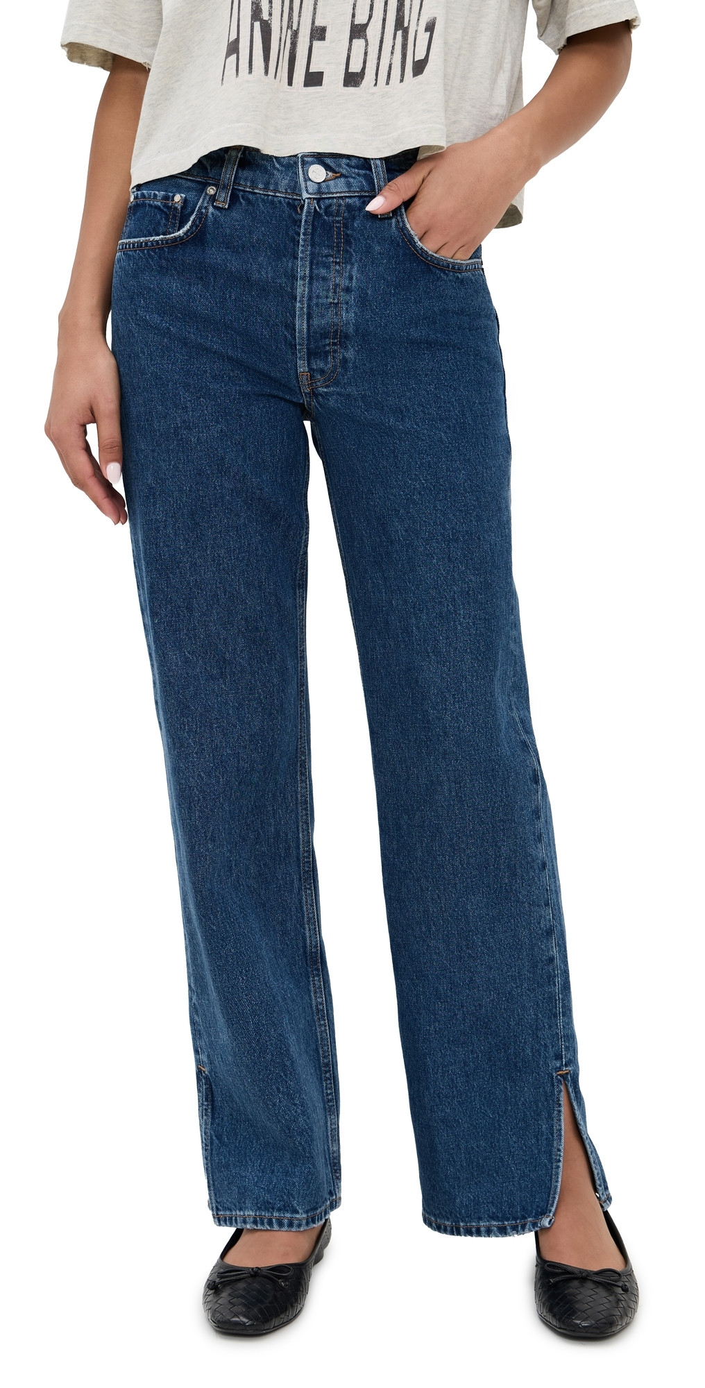 ANINE BING Roy Jeans Washed Blue 28 | Shopbop