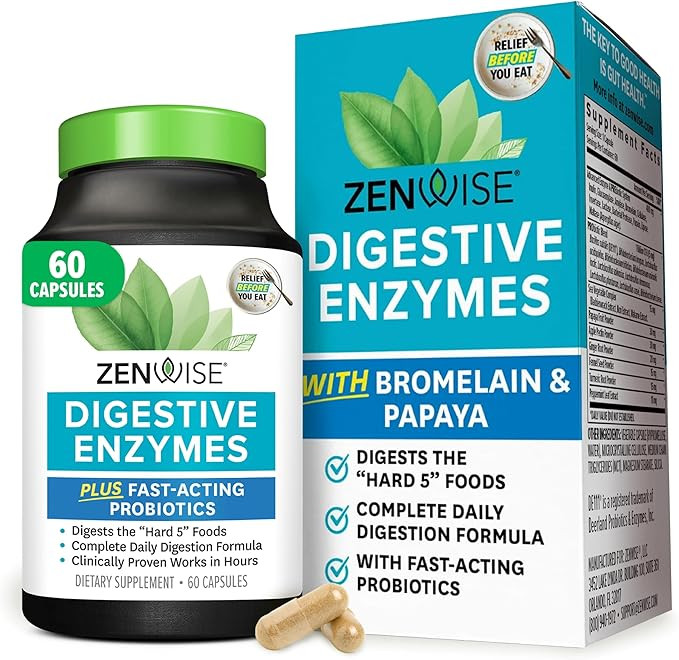 Zenwise Health Digestive Enzymes for Gut Health & Bloating Relief - Multi Enzymes Digestion Suppl... | Amazon (US)