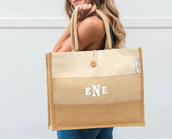 Burlap Tote Bag  Personalized Tote Bag  Bride Gift  | Etsy | Etsy (US)