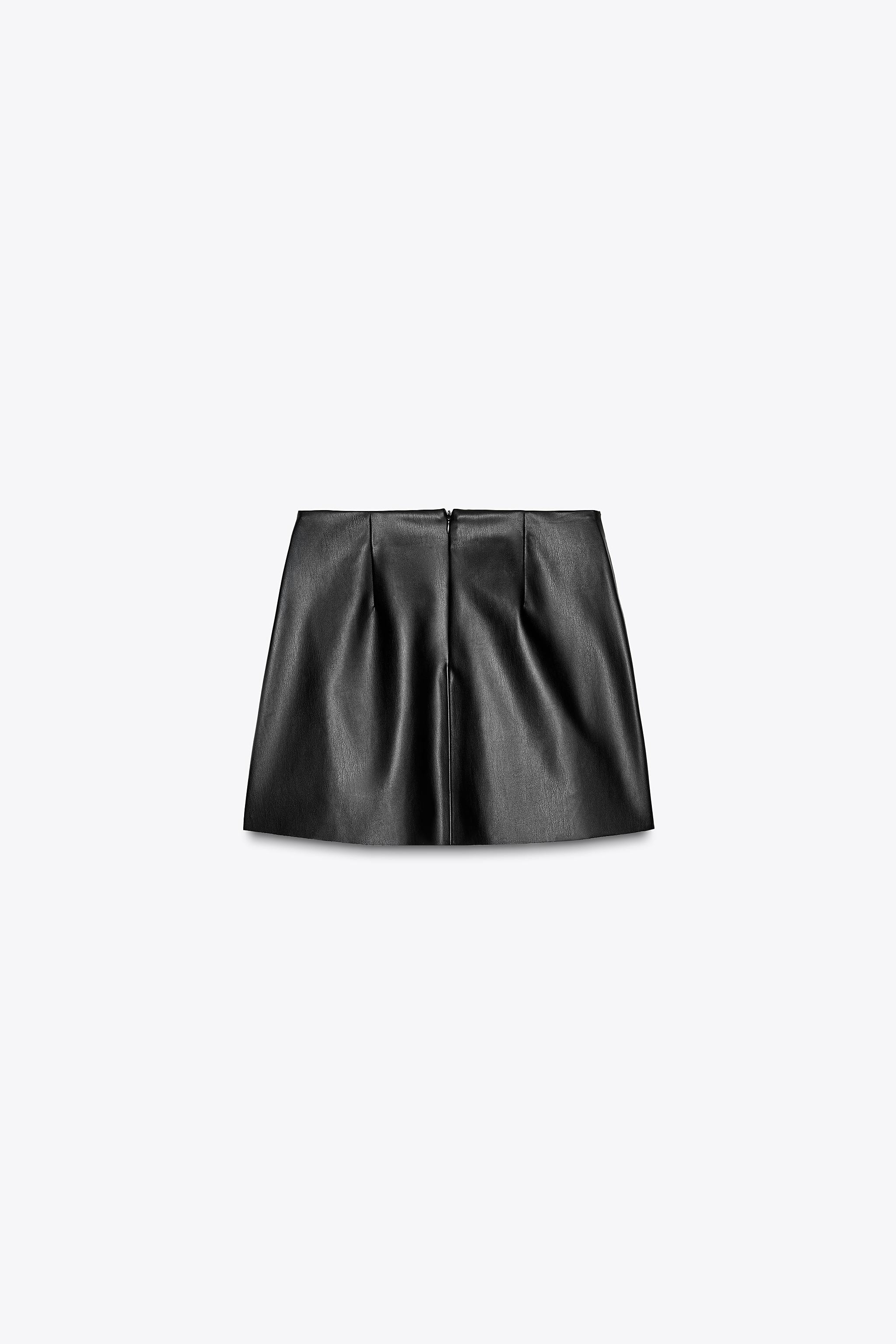 FAUX LEATHER MINI SKIRT | Zara US
