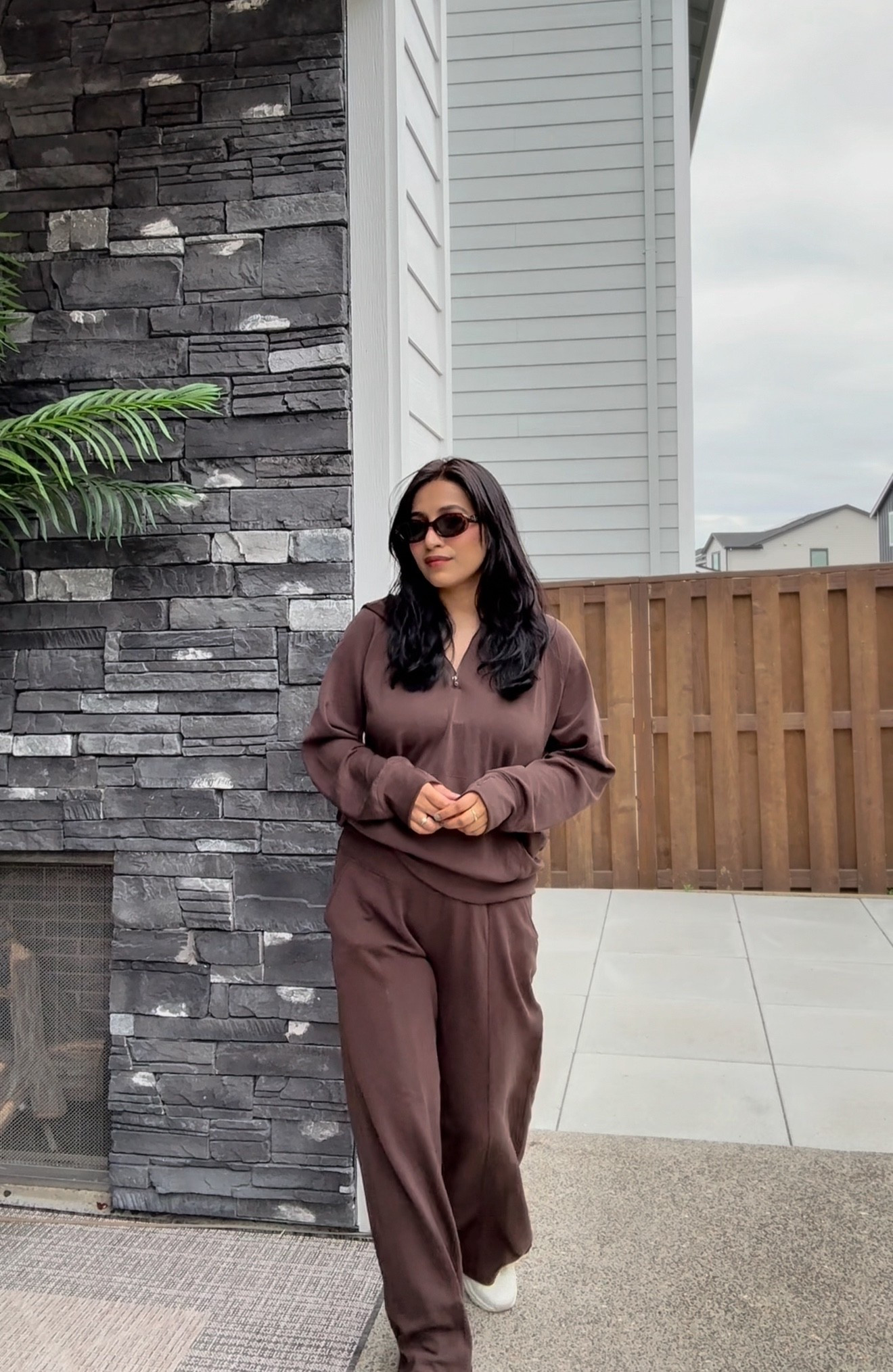 Casual cord set 
#sportyoutfit #coordset #coffeebrownoutfit #falloutfit 