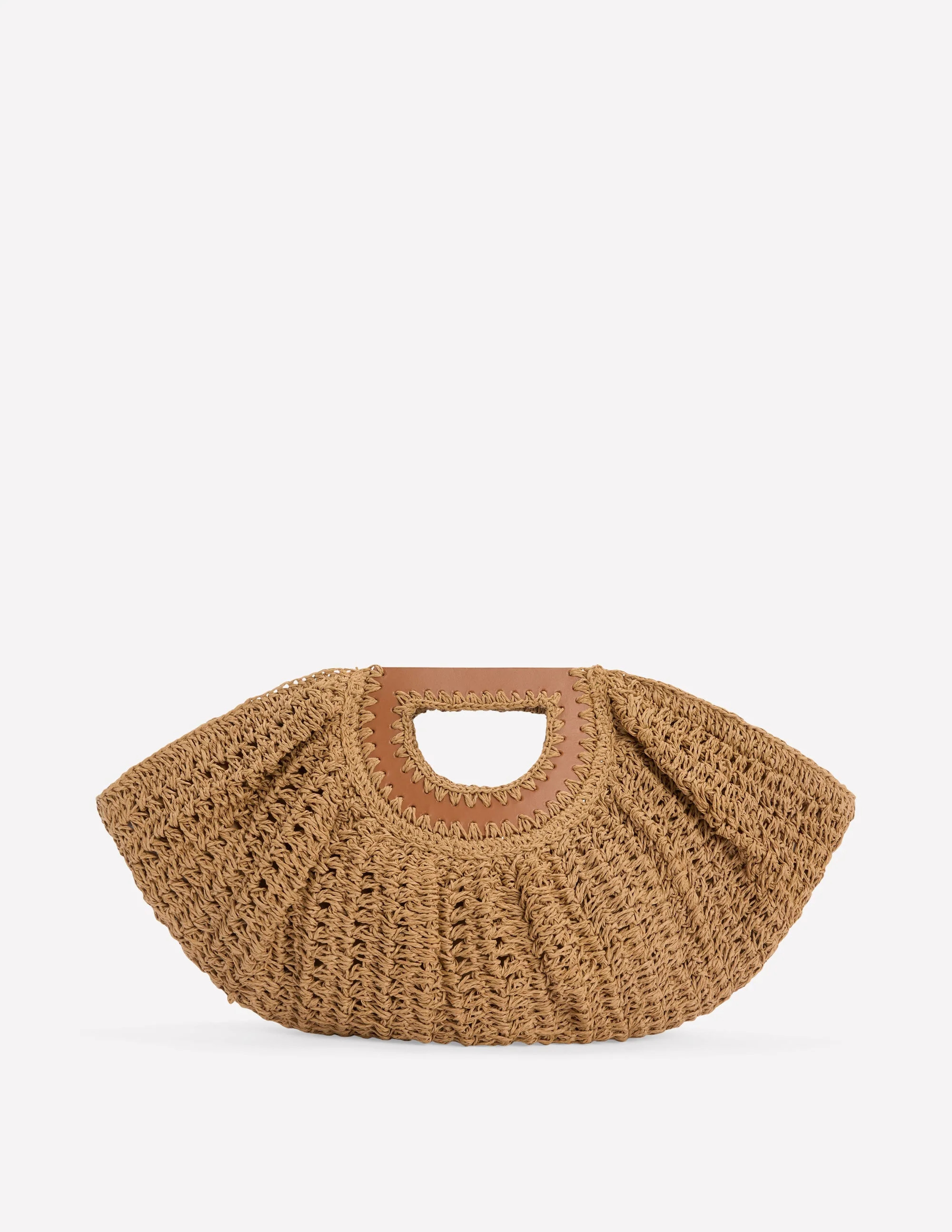 Raffia Moon Clutch-Natural Raffia | Boden (US)