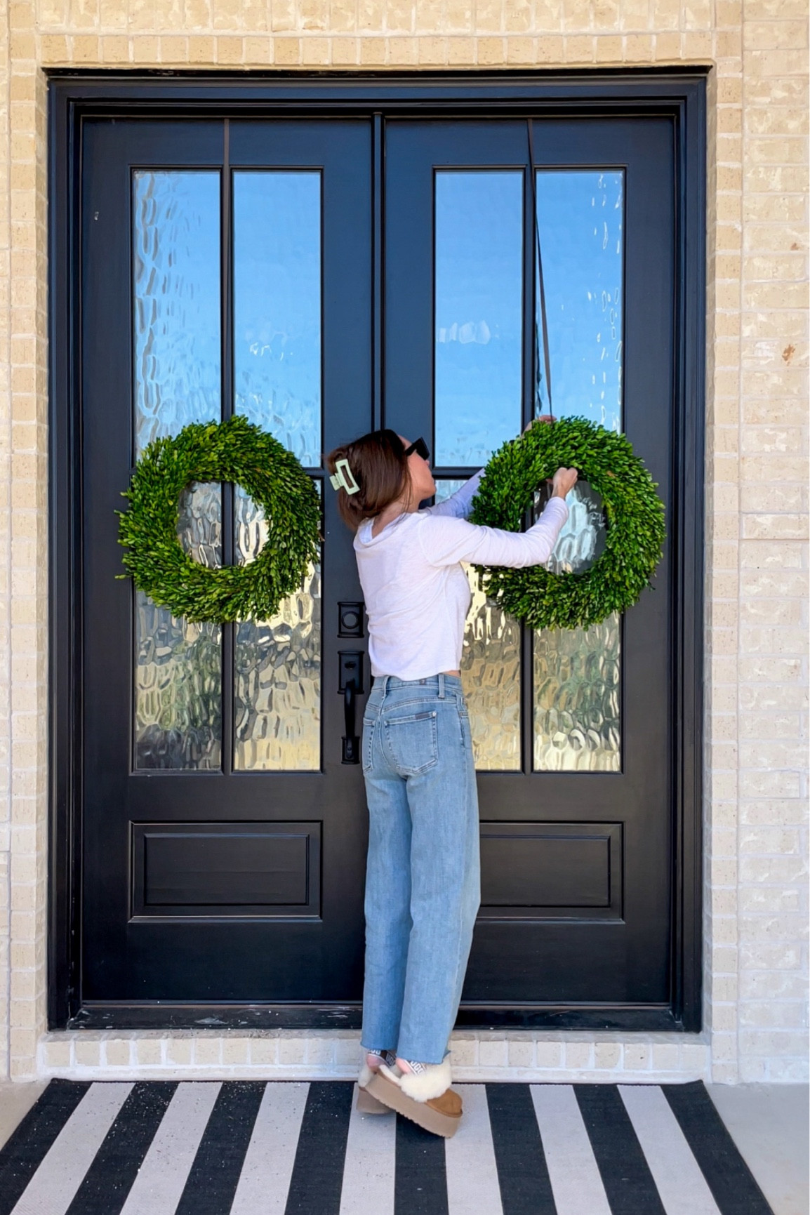 I love my wreaths for year around decor but it especially makes everything feel so FRESH for spring. I have a covered entry so these stay pretty protected but I also wiped mine down with a damp rag and coated with a clear spray paint for added durability! 

#LTKhome #LTKstyletip #LTKunder50