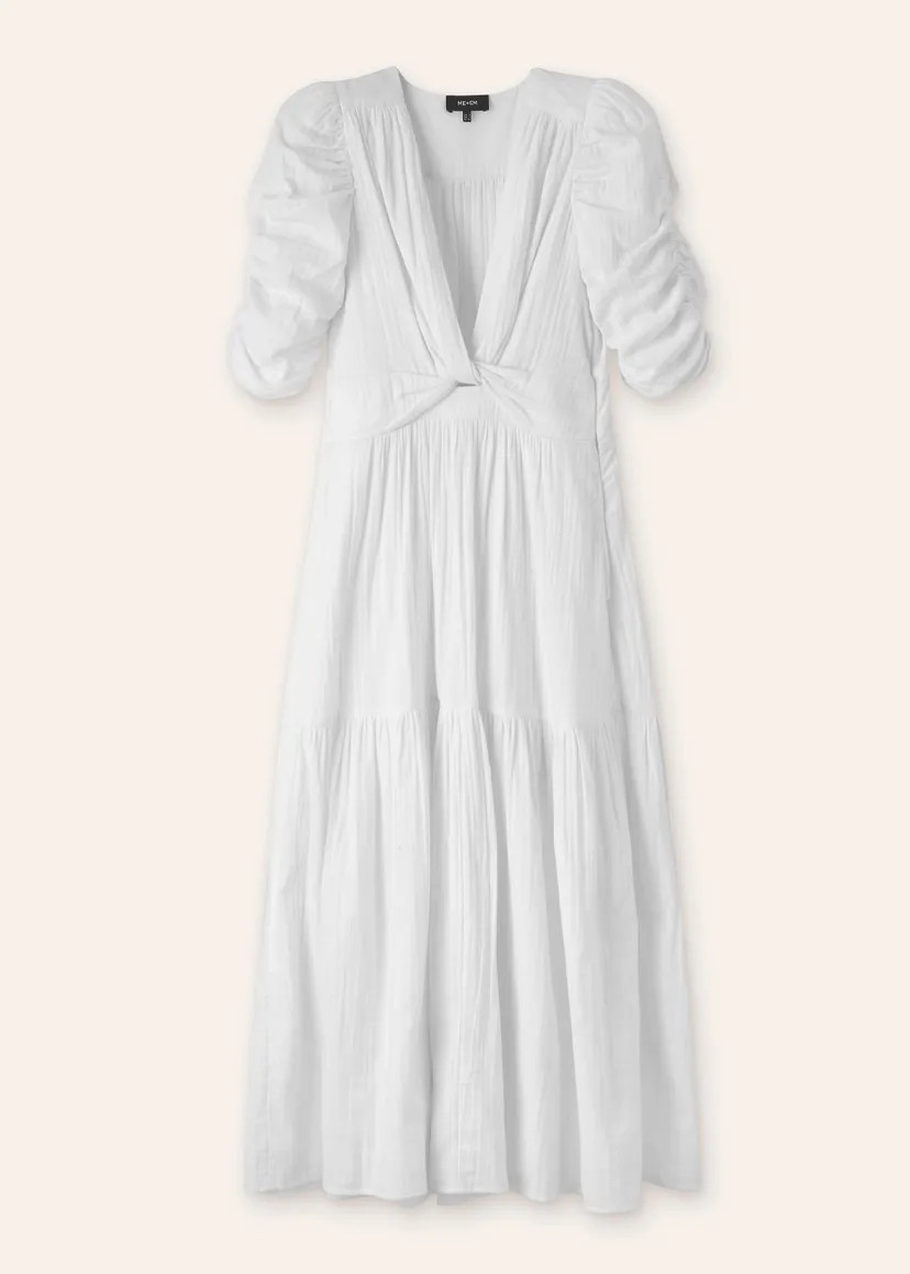Cheesecloth Gathered Sleeve Maxi Dress | ME+EM Global (Excluding US)