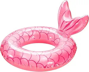HeySplash Mermaid Pool Float, Mermaid Tail Shaped Pool Swimming Float Tube Ring Floatie, Summer W... | Amazon (US)