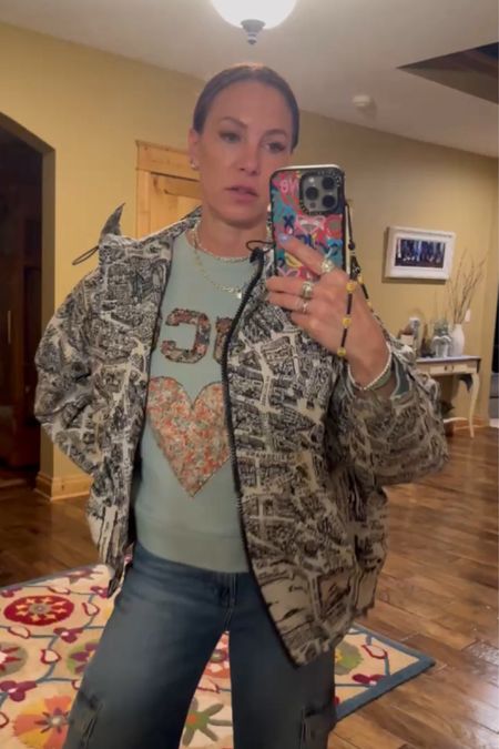 (Oldish) Gucci sweatshirt, cargo jeans, Dior jacket, Nike sneakers and hair pulled back. Ready for a travel day with my mom and sister! Wearing size 25 in jeans. Size 7.5 in sneakers. Size small in jacket and sweatshirt. 

#LTKtravel #LTKActive #LTKover40