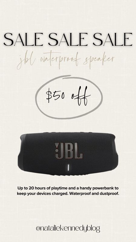 JBL Charge 5 Portable Waterproof Bluetooth Speaker! Now $50 off.

Perfect for summer nights outside!