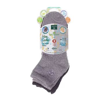Earth Therapeutics Alovera Socks 2 Pack-Grey&Black | JCPenney