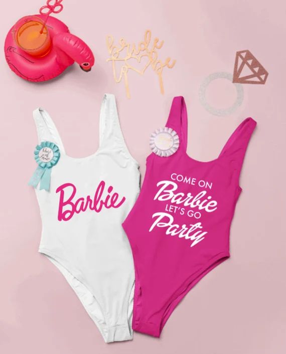 Barbie Bachelorette Swimsuits Bachelorette Bathing Suits. | Etsy | Etsy (US)