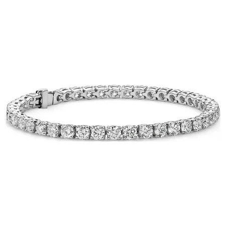 Cate & Chloe Olivia 18k White Gold Plated Tennis Bracelet With Simulated Diamond Crystals for Women | Walmart (US)