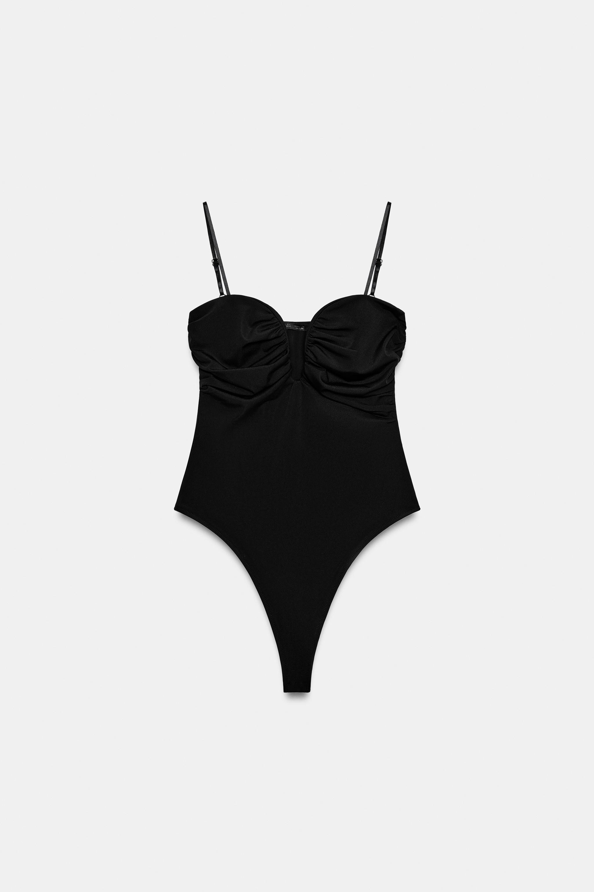 SWEETHEART NECKLINE STRAPPY BODYSUIT | Zara US