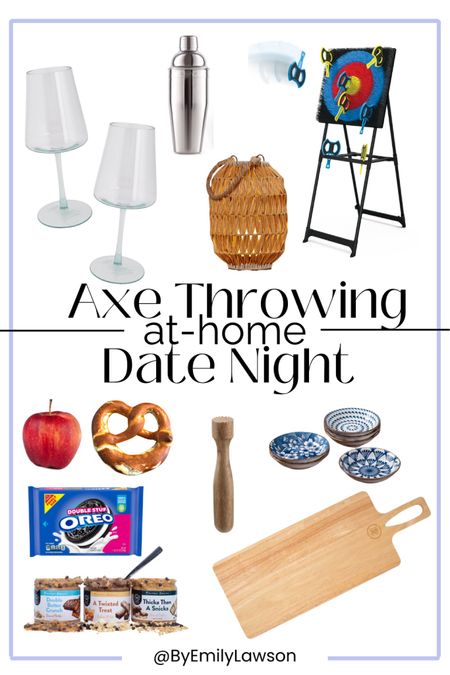 Axe throwing at home date night 
So fun this summer!

The nut butters are American Dream Nut Butters and my code is byemily10