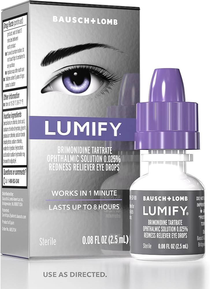 LUMIFY Redness Reliever Eye Drops, for Whiter & Brighter Looking Eyes, 0.08 Fl Oz (2.5 mL) | Amazon (US)