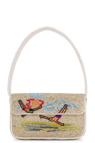 Staud Tommy Beaded Bag in Cream | FWRD 