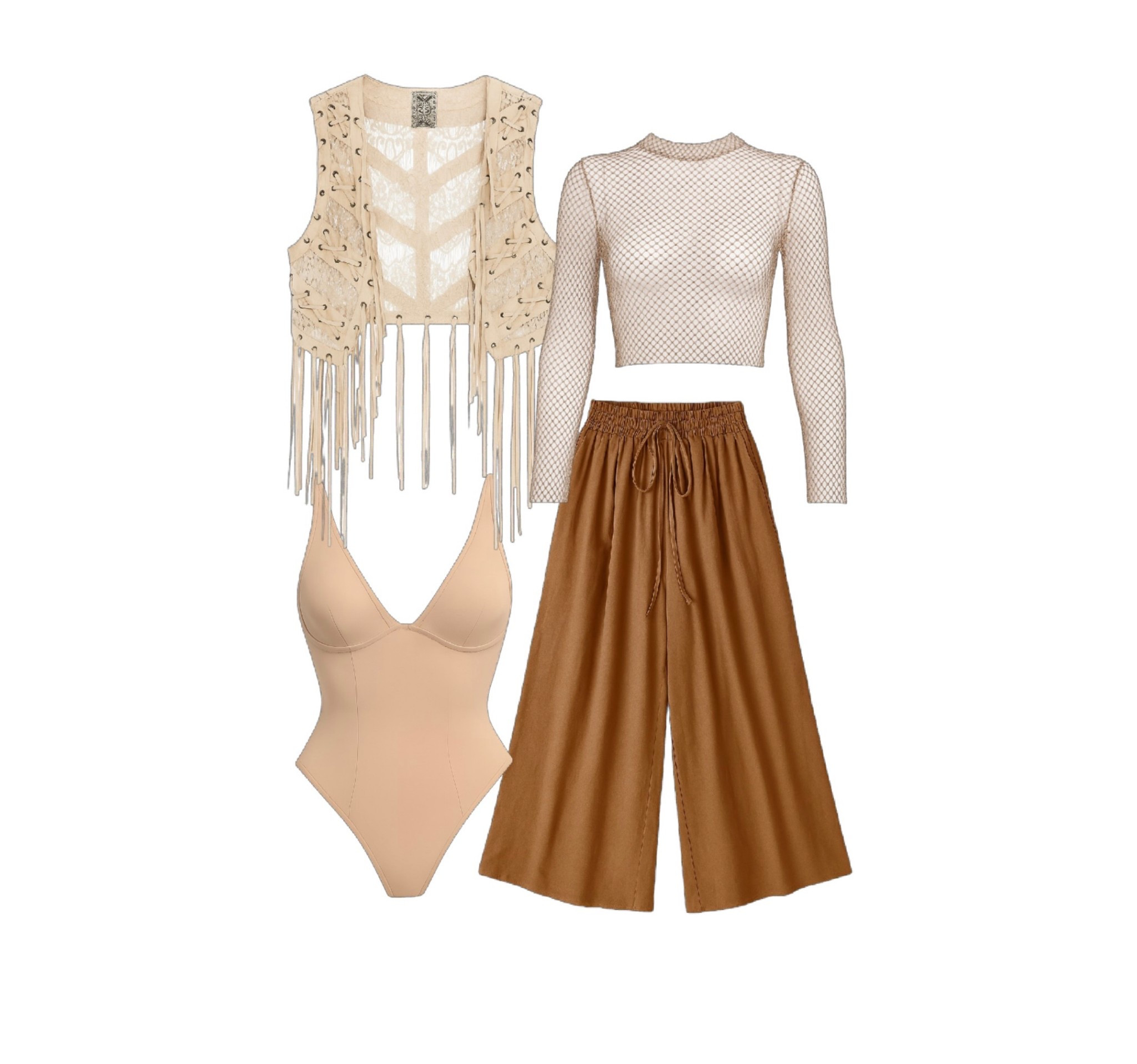 Desert cowgirl… but make it editorial 🤎🦂

This layered neutral look is everything: textured, tonal, and just the right amount of skin. I paired a structured bodysuit under a fishnet mesh top, added wide-leg caramel pants for movement, and threw on this suede fringe vest for the drama (hello western it-girl). It’s equal parts bold + breezy.

For the babes who live for:
➤ statement layering
➤ warm tones + texture
➤ artsy desert days & late-night sets

Wear it to a music fest, rooftop drinks, or your own main character moment 🔥

Linked all the pieces so you can recreate or remix your own earth-tone slay.

#LTKFestival #DesertStyle #WesternBoho #EdgyBoho #NeutralOutfitInspo #BoldLayers #LTKcurves #MidsizeStyle #SoftGrungeStyle #CottageToCowgirl


#LTKMidsize #LTKFindsUnder50 #LTKParties