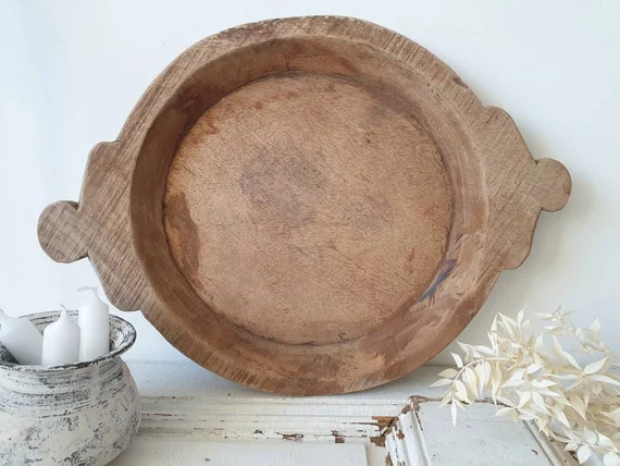 Authentic Nepalese Wooden Parat Tray Centerpiece Farmhouse | Etsy Canada | Etsy (CAD)