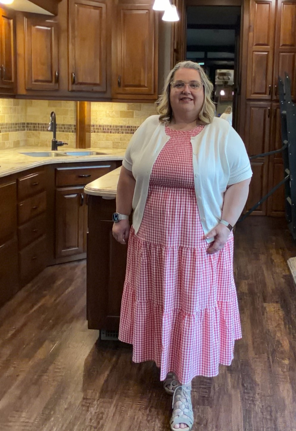 Absolutely loving this dress I wore to a graduation open house today. Comfortable and cute! Pair with a cardigan or white jacket.

#LTKPlusSize