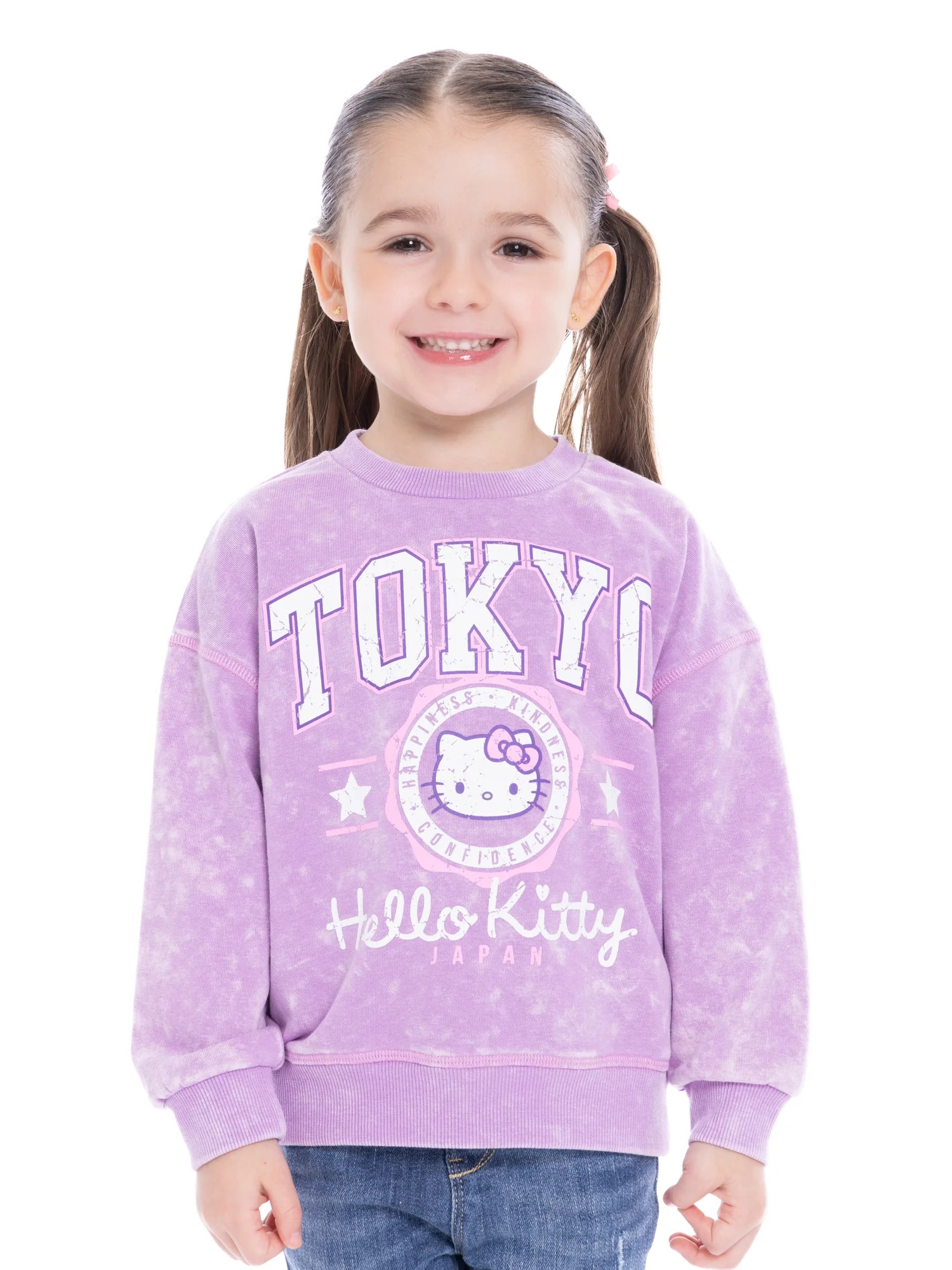 Hello Kitty Toddler Girl Graphic Crewneck Pullover Sweatshirt, Sizes 12M-5T | Walmart (US)