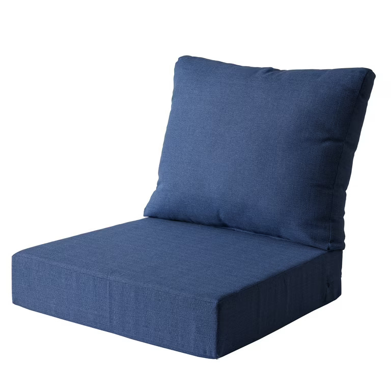 Better Homes & Gardens Navy Outdoor 2 Piece Deep Seat Cushion Set | Walmart (US)