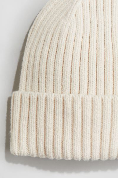 Rib-knit Hat - Cream - Kids | H&M US | H&M (US + CA)