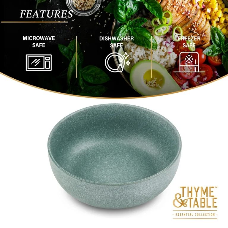 Thyme & Table Stoneware Bowl, Caspian Green | Walmart (US)