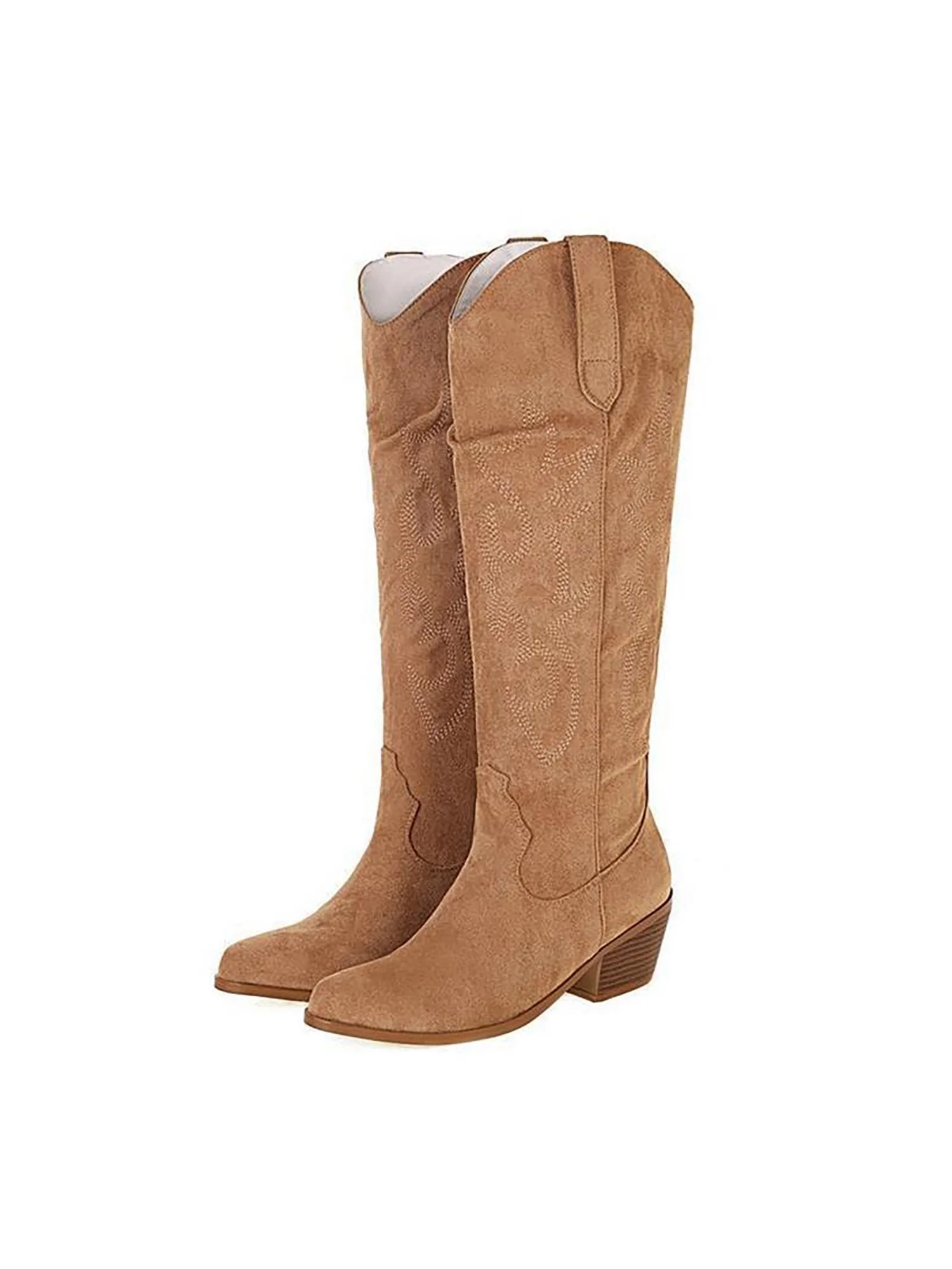 Daeful Cowgirl Boots for Women Embroidered Knee High Cowboy Boots Fashion Pull on Tall Western Bo... | Walmart (US)