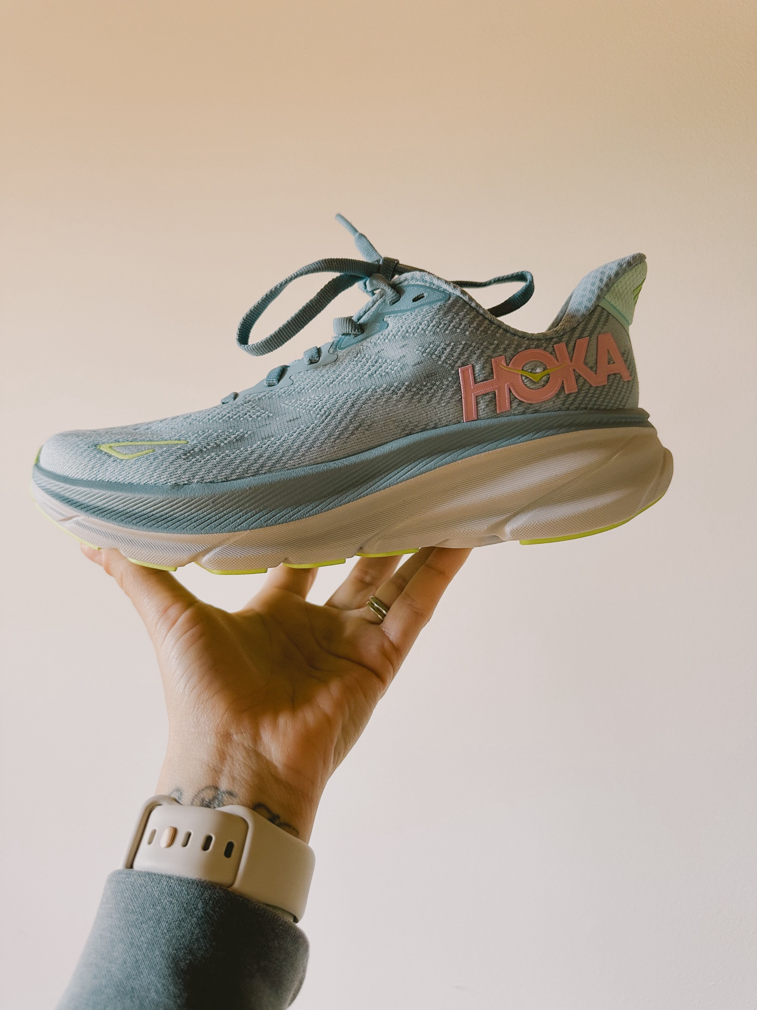 Hoka Clifton 9’s in my most sought after color. Size 6.5 and had them assessed by a running shoe store bum a 6.5 and I’ve always worn 6 🫠🫠

#LTKFitness #LTKShoeCrush #LTKActive