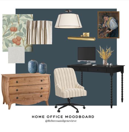 Home office moodboard 💻
-
Wallpaper. pendant light. Desk. Dresser. Pottery barn. Office chair. Mount light. Light fixture. wayfair. painting. Paint. Art. Home decor. Office decor. 

#LTKhome #LTKFind #LTKunder100