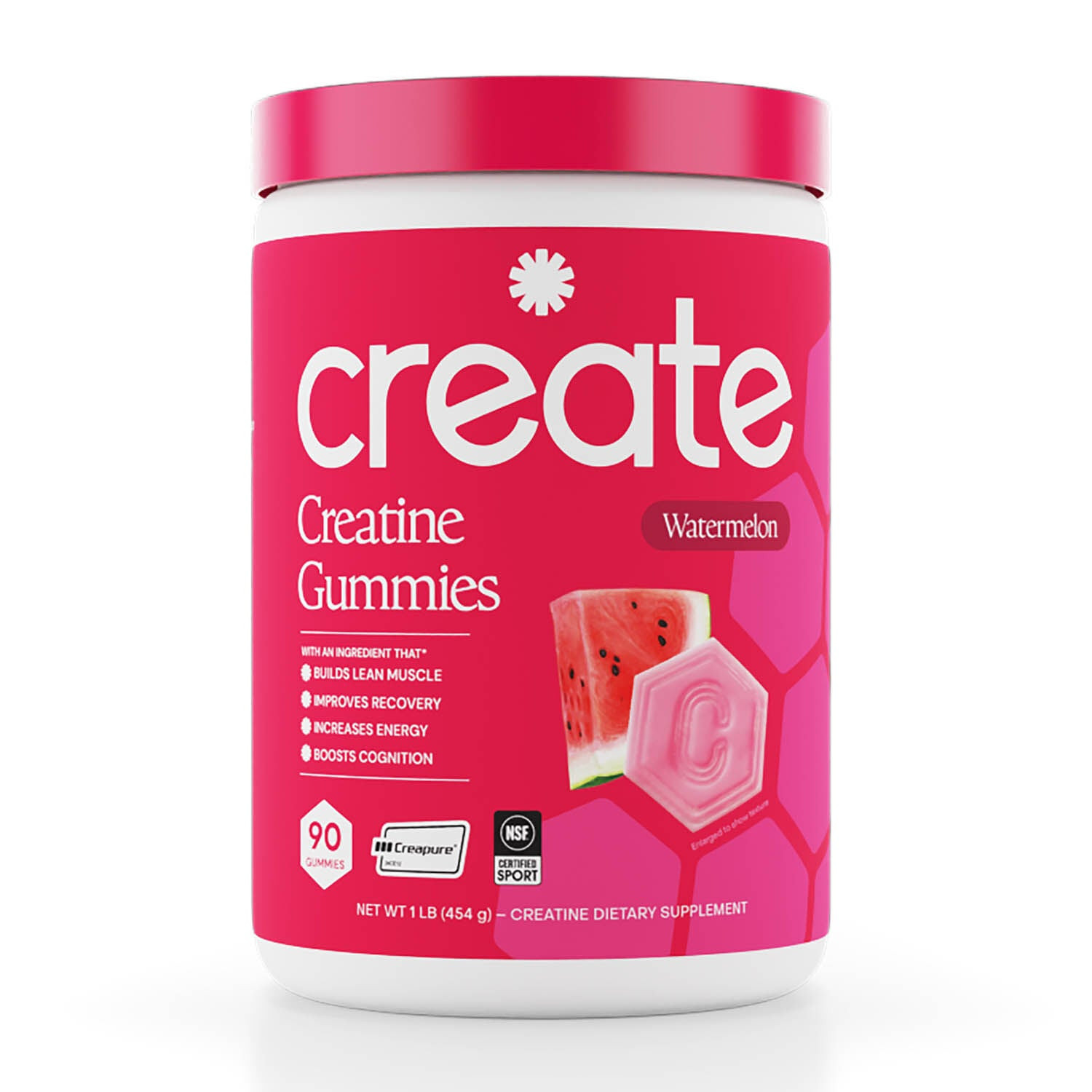 Creatine Monohydrate Gummies - Watermelon - 90 Gummies (30 Servings) | GNC
