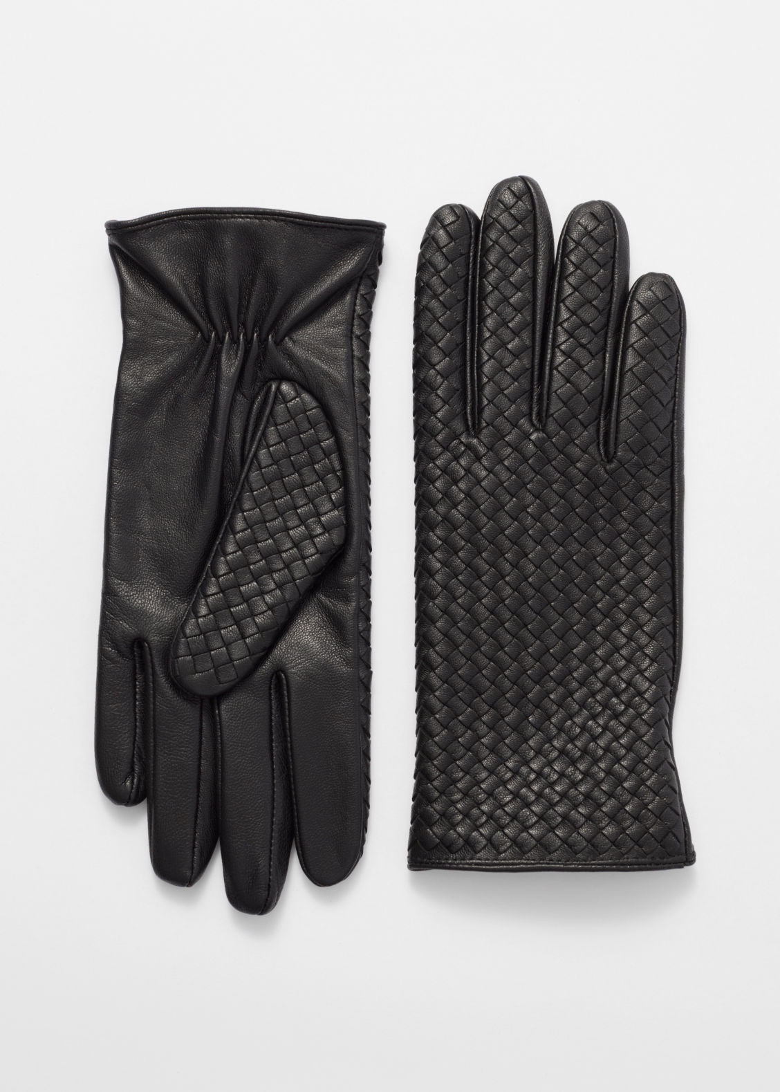 Braided Leather Gloves - Black | & Other Stories US