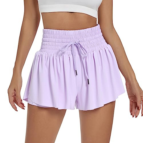 Blaosn Flowy Athletic Shorts for Women High Waisted Gym Yoga Workout Running Tennis Skirt Skort C... | Amazon (US)