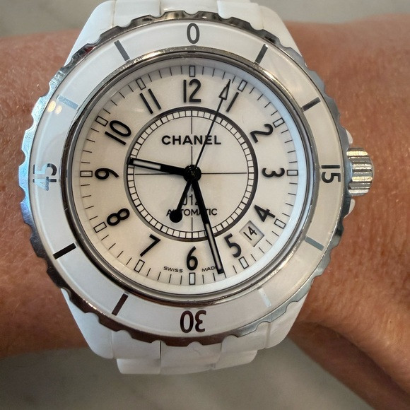 CHANEL White Ceramic Automatic Watch | Poshmark