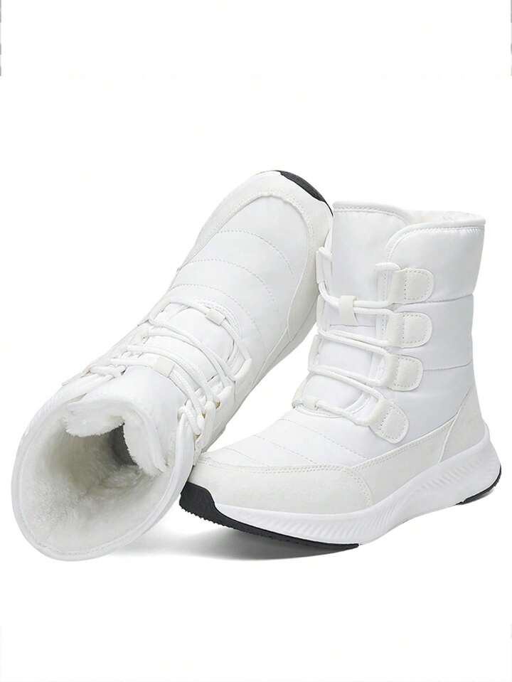 Women's Winter Snow Boots White Thick Warm Waterproof Outdoor Shoes Anti-slip Black Ski Boots | SHEIN