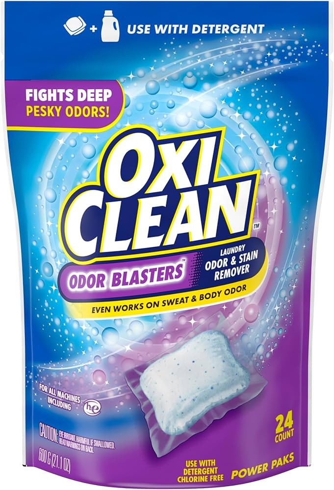 OxiClean Odor Blasters Odor and Stain Remover Power Paks, 24ct | Amazon (US)