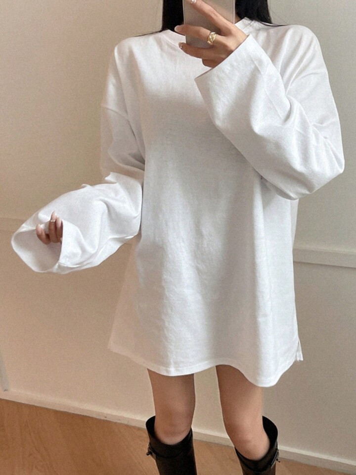 DAZY Stevige Gespleten zoom Oversized shirt | SHEIN